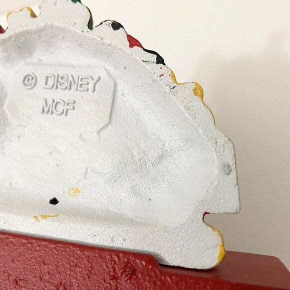 Vtg MCF Mickey Minnie Mouse Cast Iron Double Stocking Holder Flaws - Picture 14 of 16